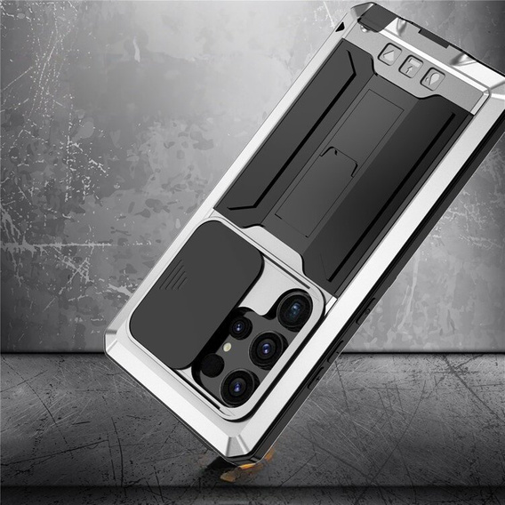 Armored case for Samsung Galaxy S24 Ultra, R-JUST, silver
