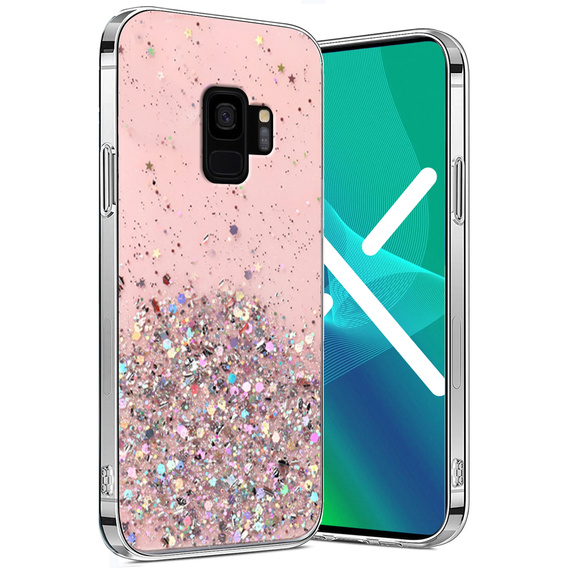 Case for Samsung Galaxy S9, Glittery, pink