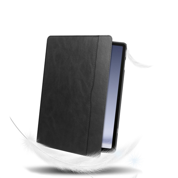 Case for Samsung Galaxy Tab A9+, Business Card and Pen Slot, black