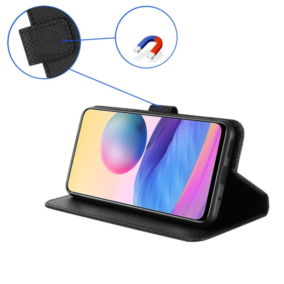 Flip case for Xiaomi Redmi A3, Wallet Smart Magnet, black