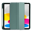 Case for iPad 10.9 2022 10 Gen, Smart Pencil, with space for stylus, green