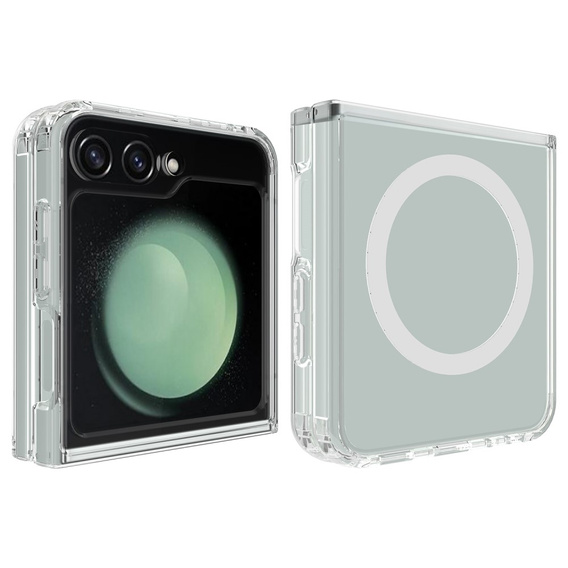 Case for Samsung Galaxy Z Flip7 FE / Z Flip6, Fusion Hybrid, for MagSafe, transparent