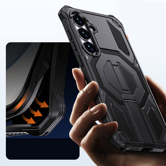 MagSafe-compatible protective case with stand for Samsung Galaxy S25 FE