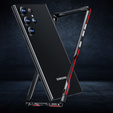 Case LUPHIE for Samsung Galaxy S23 Ultra, Armor Bumper, black / red