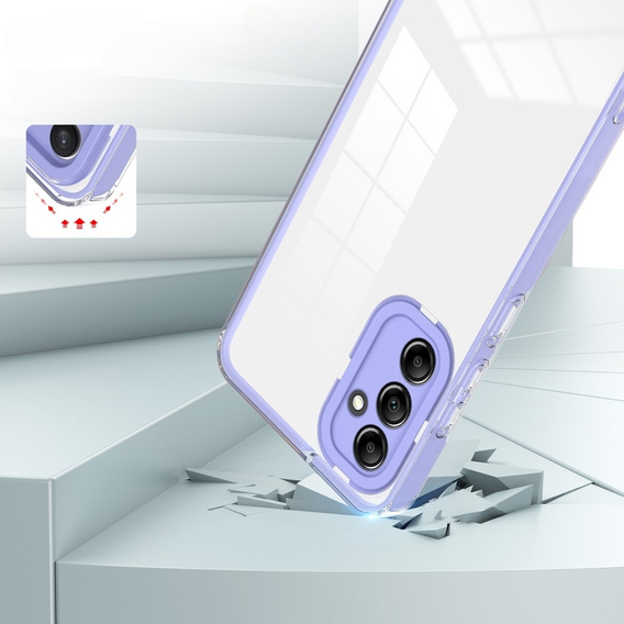 Case for Samsung Galaxy A14 5G, Fusion Hybrid, transparent / purple