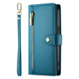 Flip case for Samsung Galaxy A56 5G, Wallet Zipper Pocket, blue