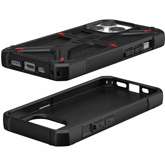 Case Urban Armor Gear for iPhone 15 Pro, Monarch, Kevlar black