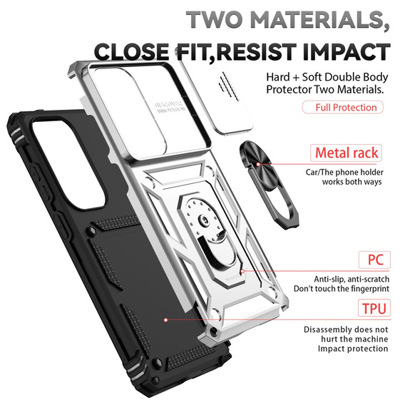 Armoured case with stand and lens cover for Samsung Galaxy S26 Ultra