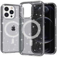 Case for iPhone 14 Pro, Dropproof MagSafe Glitter, black