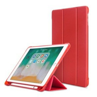 Case for iPad 9.7 2018 / 2017/ Air / Air 2, Smartcase with stylus space, red