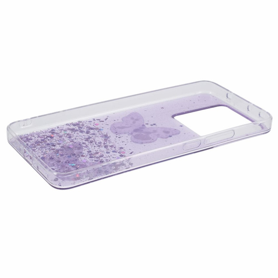 Case for Xiaomi 13T / 13T Pro / Redmi K60 Ultra, Glitter Butterfly, purple