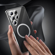 Magnetic Dual Glass MagSafe case for Samsung Galaxy S25 Ultra, silver