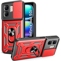 Case for Infinix Hot 50i 4G, CamShield Slide, red