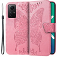 Flip case for Xiaomi Redmi Note 12S, Butterfly, pink