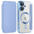 Flip case for iPhone 16, RFID Wallet MagSafe CamShield, blue
