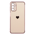 Case for Samsung Galaxy A13 5G, Electro heart, pink rose gold