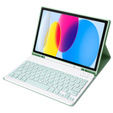 Case + keyboard iPad 10.9 2022 10 Gen, Pen Slot, light green