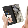 Flip case for Samsung Galaxy S24 Ultra, GKK Mirror Wallet, black
