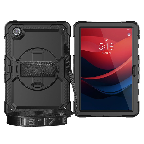 Armored Case for Lenovo Tab M11, protective 360 with stylus slot, black