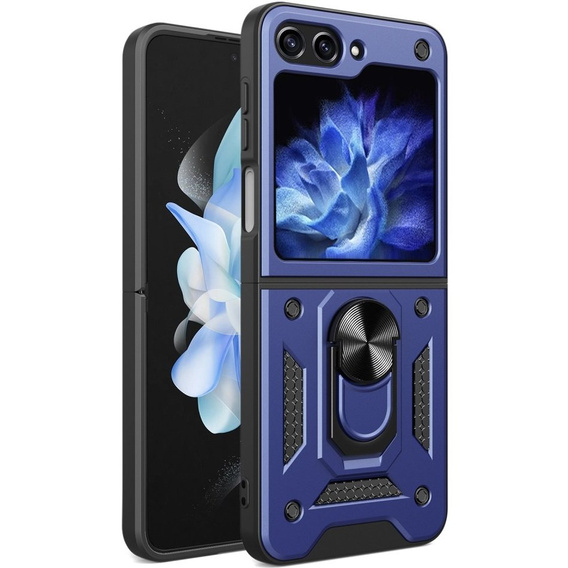 Armor Case for Samsung Galaxy Z Flip5 5G, Nox Case Ring, blue
