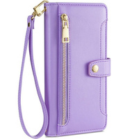 Flip case for Motorola Moto G73 5G, Wallet Zipper Pocket, purple