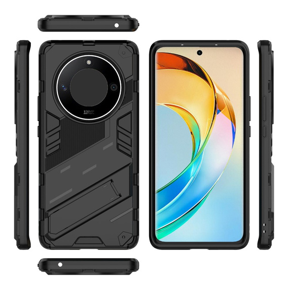 Case for Honor Magic 6 Lite 5G, Military kickstand, black