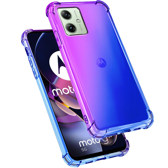 Case for Motorola Moto G54 5G, Gradient Dropproof, Purple / blue