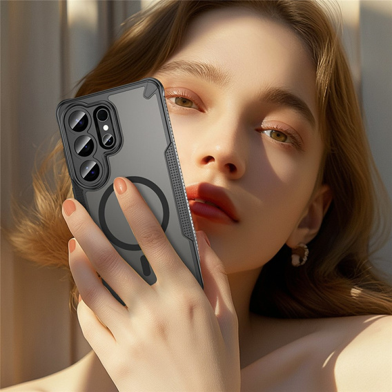 Armoured case for Samsung Galaxy S26 Ultra, for MagSafe, matte, black