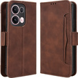 Flip case for Oppo Reno 13 Pro, Card Slot, brown