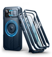 Armored case for iPhone 15, Dexnor CamProtect MagSafe, dark blue (Two frames)