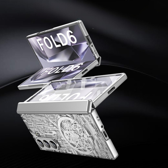 Case for Samsung Galaxy Z Fold6 5G, Mechanical Legend, silver