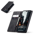 CASEME case for iPhone 14, Leather Wallet Case, black