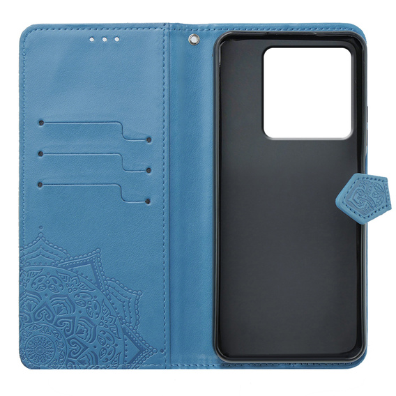 Flip case for Xiaomi Poco X6 5G, Mandala, blue