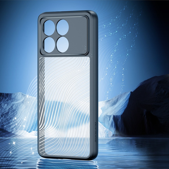 DuxDucis case for Xiaomi Poco F6 Pro, Aimo case, transparent / black