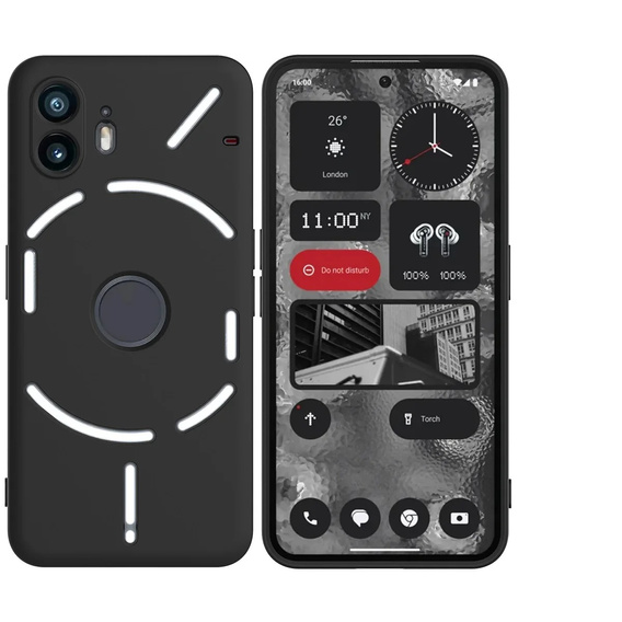Case for Nothing Phone 2, Silicone Lite, black