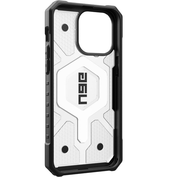 Urban Armor Gear Case for iPhone 15 Pro Max, Pathfinder MagSafe, transparent / black