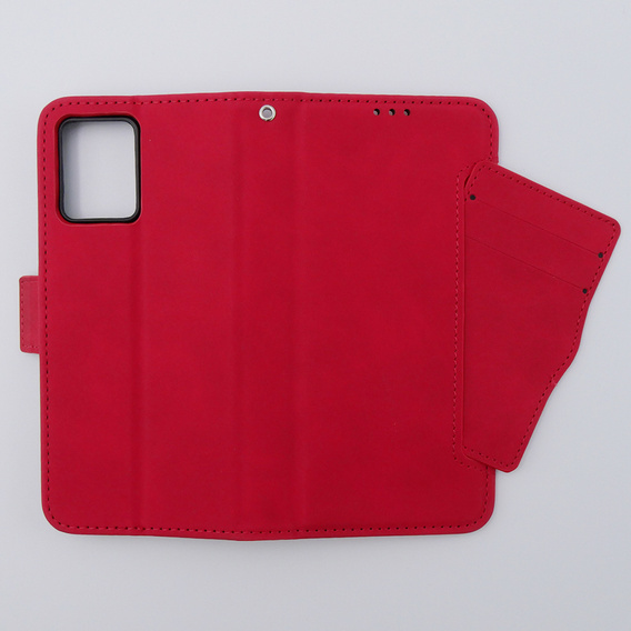 Flip case for Motorola Moto G54 5G, Card Slot, red