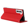 Leather case for Samsung Galaxy S22, ERBORD Grain Leather, red
