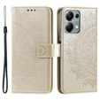 Flip case for Xiaomi Redmi Note 13 Pro 4G / Xiaomi Redmi Note 14S / Xiaomi Poco M6 Pro 4G, Mandala, gold