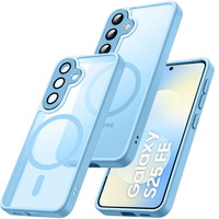 Matt Case for iPhone 17, for MagSafe, translucent blue