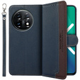 Flip case for OnePlus 11 5G, KHAZNEH RFID, Dual Color, dark blue