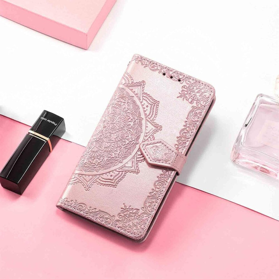 Flip case for Oppo Reno 11F 5G, Mandala, pink rose gold