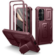 Armored case for Samsung Galaxy S25, Dexnor Full Body (Two Frames), red