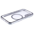 Magnetic Dual Glass MagSafe case for iPhone 16, silver