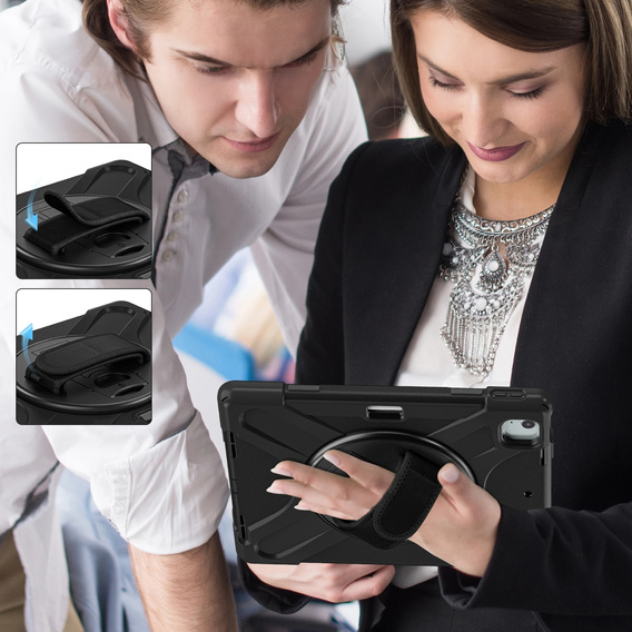 Armored Case for Apple iPad Pro 13" 7 gen. 2024 (A2925, protective 360 with stylus slot, black