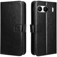 Flip case for OnePlus Nord 4, Crazy Horse Wallet, black