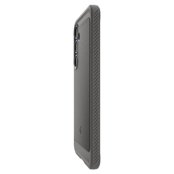 Spigen case for Samsung Galaxy S25, Rugged Armor MagSafe, grey + Tempered Glass 9H