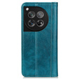 Case for OnePlus 12 5G, Wallet Litchi Leather, green