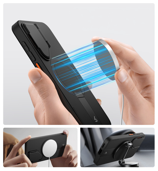 Case for Samsung Galaxy S25, Suritch Shockproof, for MagSafe, black