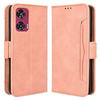 Flip case for Motorola Edge 50 Fusion 5G, Card Slot, pink